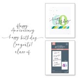 Spellbinders Color Mix Celebrations Sweeping Celebration Sentiments Press Plates (BP-267)