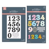 Spellbinders Color Mix Celebrations Bold Color Mix Numbers BetterPress Plates and Die Bundle (BD-0911)