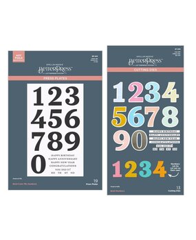 Spellbinders Color Mix Celebrations Bold Color Mix Numbers BetterPress Plates and Die Bundle (BD-0911) Spellbinders Color Mix Celebrations Bold Color Mix Numbers BetterPress Plates and Die Bundle (BD-0911)