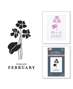 Spellbinders Florals Through the Year February Violet Press Plates (BP-246)