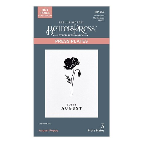 Spellbinders Florals Through the Year August Poppy Press Plates (BP-252) Spellbinders Florals Through the Year August Poppy Press Plates (BP-252)