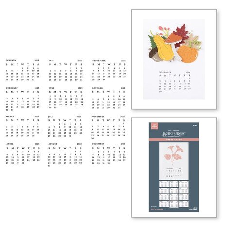 Spellbinders Florals Through the Year 2025 DIY Calendar Press Plates (BP-263) Spellbinders Florals Through the Year 2025 DIY Calendar Press Plates (BP-263)