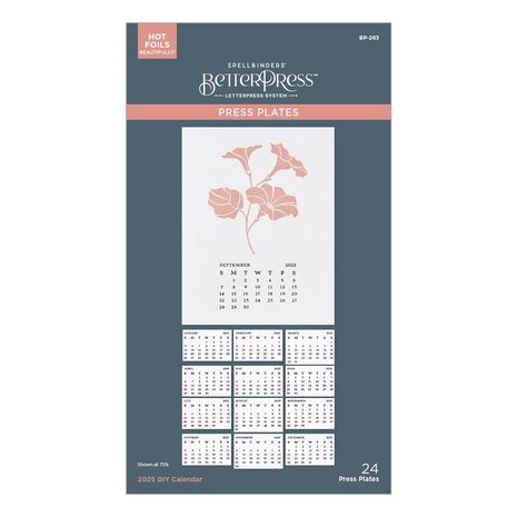 Spellbinders Florals Through the Year 2025 DIY Calendar Press Plates (BP-263) Spellbinders Florals Through the Year 2025 DIY Calendar Press Plates (BP-263)