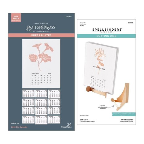 Spellbinders Florals Through the Year 2025 DIY Calendar Press Plates & Dies Bundle (BD-0913) Spellbinders Florals Through the Year 2025 DIY Calendar Press Plates & Dies Bundle (BD-0913)