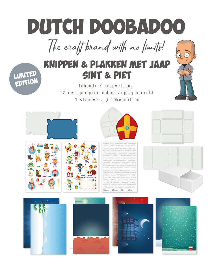 Dutch Doobadoo Limited Edition Crafty Kit Knippen en Plakken met Jaap Sint en Piet (473.013.007) Dutch Doobadoo Limited Edition Crafty Kit Knippen en Plakken met Jaap Sint en Piet (473.013.007)