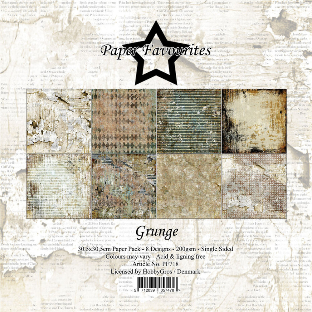 Paper Favourites Grunge 12x12 Inch Paper Pack (PF718) Paper Favourites Grunge 12x12 Inch Paper Pack (PF718)
