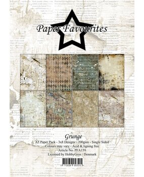 Paper Favourites Grunge A5 Paper Pack (PFA159)