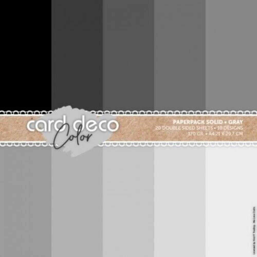 Card Deco Color Paperpack A4 Solid Gray (CDCPPA411005) Card Deco Color Paperpack A4 Solid Gray (CDCPPA411005)