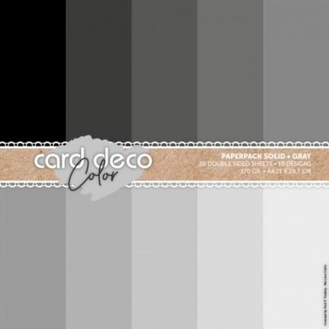 Card Deco Color Paperpack A4 Solid Gray (CDCPPA411005) Card Deco Color Paperpack A4 Solid Gray (CDCPPA411005)