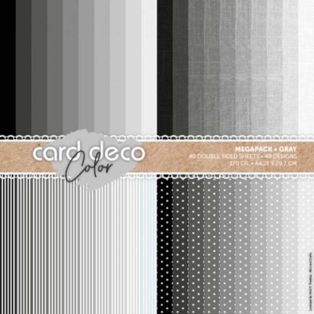 Card Deco Color Paperpack A4 Megapack Gray (CDCPPA419005) Card Deco Color Paperpack A4 Megapack Gray (CDCPPA419005)