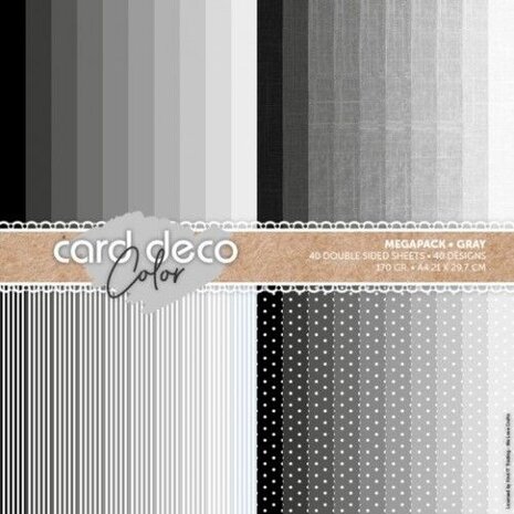 Card Deco Color Paperpack A4 Megapack Gray (CDCPPA419005) Card Deco Color Paperpack A4 Megapack Gray (CDCPPA419005)