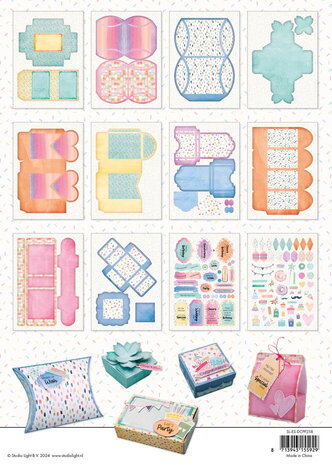 Studio Light Essentials Hip Hip Hooray Die-Cut Designer Giftboxes (SL-ES-DCPP258) Studio Light Essentials Hip Hip Hooray Die-Cut Designer Giftboxes (SL-ES-DCPP258)