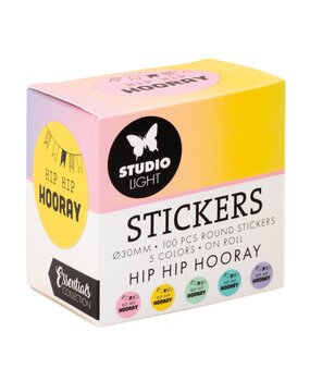 Studio Light Essentials Hip Hip Hooray Round Stickers on Roll (SL-ES-STIC26)