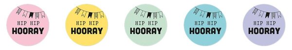 Studio Light Essentials Hip Hip Hooray Round Stickers on Roll (SL-ES-STIC26)