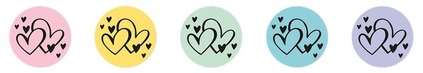 Studio Light Essentials Hearts Round Stickers on Roll (SL-ES-STIC28)
