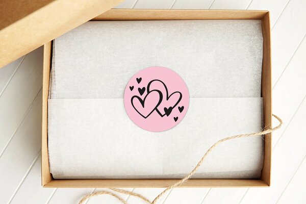 Studio Light Essentials Hearts Round Stickers on Roll (SL-ES-STIC28)