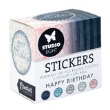 Studio Light Essentials Happy Birthday Round Stickers on Roll (SL-ES-STIC30)
