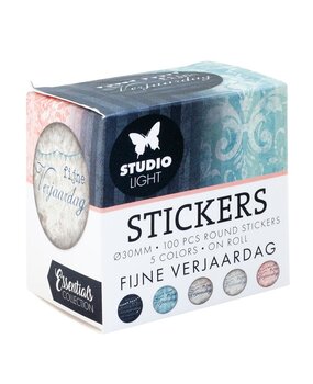 Studio Light Essentials Fijne Verjaardag Round Stickers on Roll (SL-ES-STIC31) Studio Light Essentials Fijne Verjaardag Round Stickers on Roll (SL-ES-STIC31)