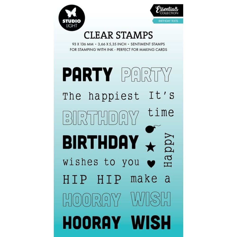 Studio Light Essentials Clear Stamps Birthday Texts (SL-ES-STAMP763 ...