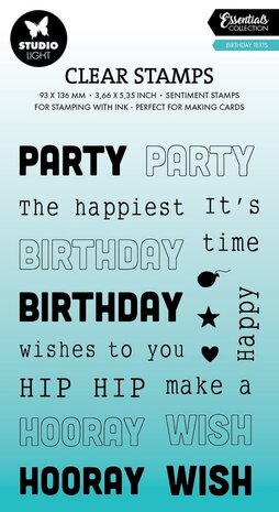 Studio Light Essentials Clear Stamps Birthday Texts (SL-ES-STAMP763) Studio Light Essentials Clear Stamps Birthday Texts (SL-ES-STAMP763)