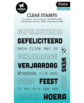 Studio Light Essentials Clear Stamps Verjaardag Teksten (SL-ES-STAMP764) Studio Light Essentials Clear Stamps Verjaardag Teksten (SL-ES-STAMP764)