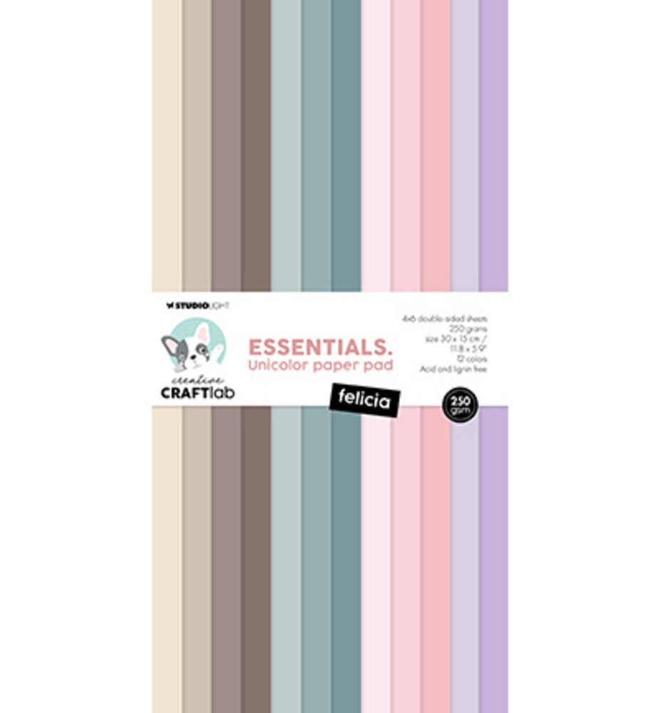 Creative Craftlab Essentials Felicia Slimline Unicolor Paper Pad (CCL-ES-UPP260) Creative Craftlab Essentials Felicia Slimline Unicolor Paper Pad (CCL-ES-UPP260)