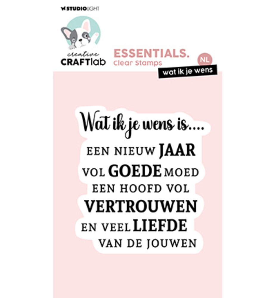 Creative Craftlab Essentials Clear Stamp Wat ik je wens (CCL-ES-STAMP766) Creative Craftlab Essentials Clear Stamp Wat ik je wens (CCL-ES-STAMP766)