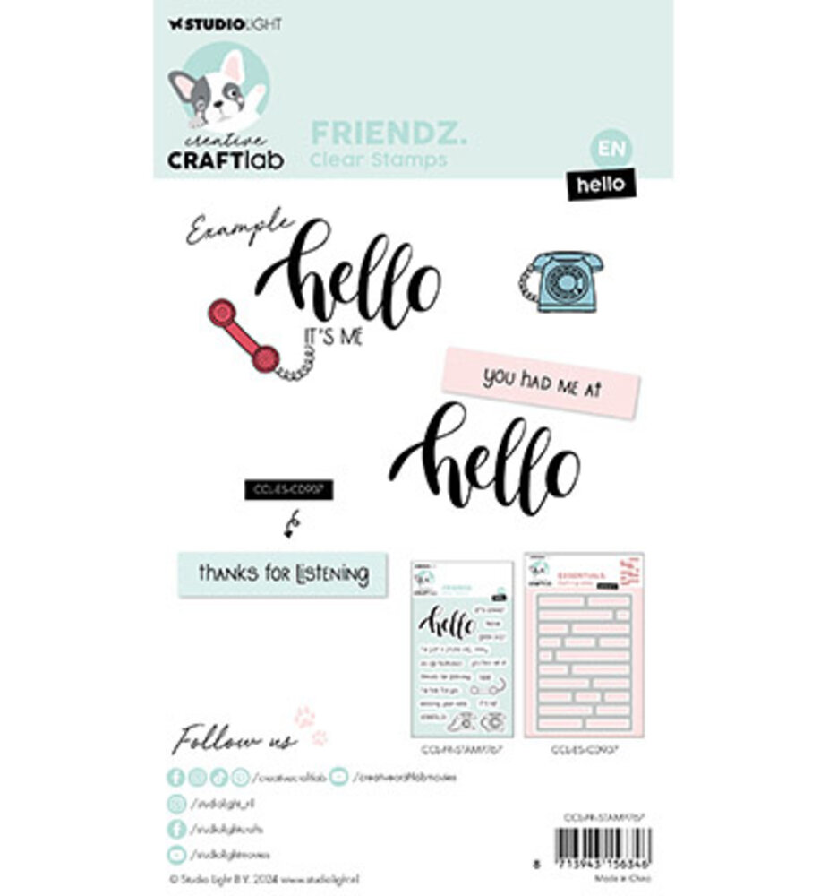 Creative Craftlab Friendz Clear Stamp Hello (CCL-FR-STAMP767)