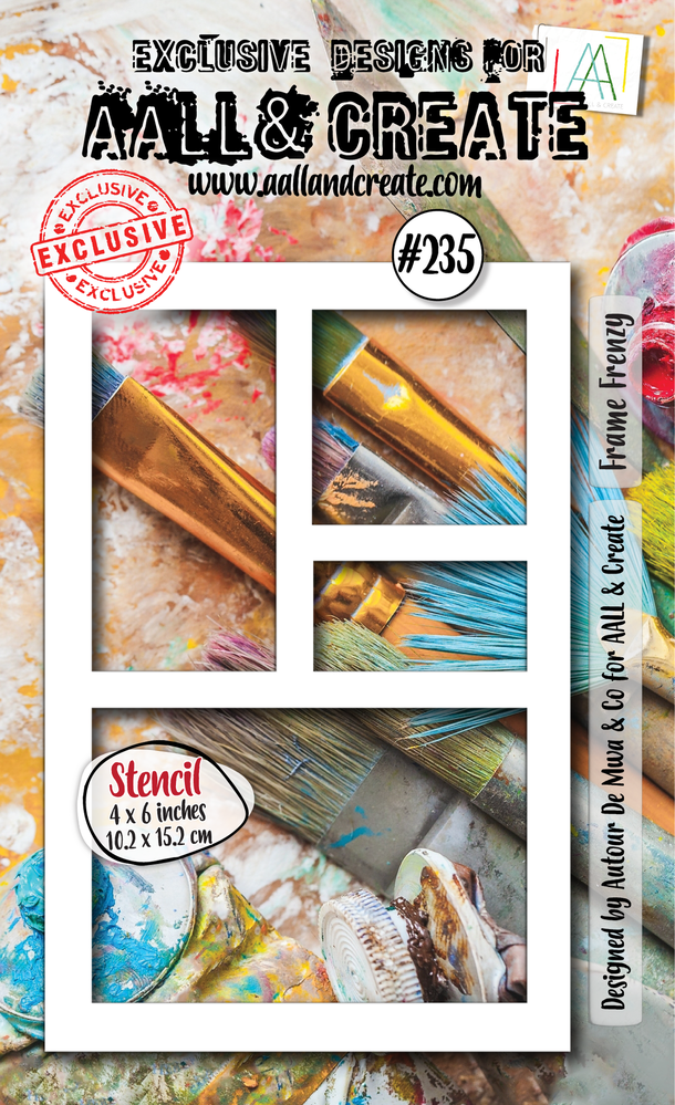 AALL and Create Masking Stencil 6x4 Inch Frame Frenzy (AALL-PC-235) AALL and Create Masking Stencil 6x4 Inch Frame Frenzy (AALL-PC-235)