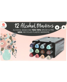 DécoTime 12 Alcohol Markers Old Rose (3005439)