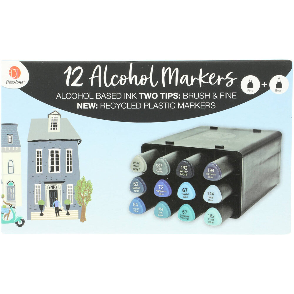 DécoTime 12 Alcohol Markers Baby Boy (3005439) DécoTime 12 Alcohol Markers Baby Boy (3005439)
