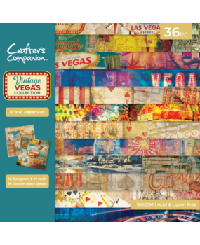 Crafter's Companion Vintage Vegas 6x6 Inch Paper Pad (VV-PAD6) Crafter's Companion Vintage Vegas 6x6 Inch Paper Pad (VV-PAD6)