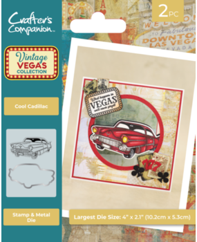 Crafter's Companion Vintage Vegas Stamp & Die Cool Cadillac (VV-STD-COCA) Crafter's Companion Vintage Vegas Stamp & Die Cool Cadillac (VV-STD-COCA)