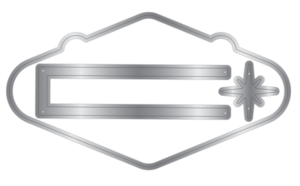 Crafter's Companion Vintage Vegas Stamp, Die, Stencil & Gems Fabulous Las Vegas (VV-STD-STEN-GEM-FLV)