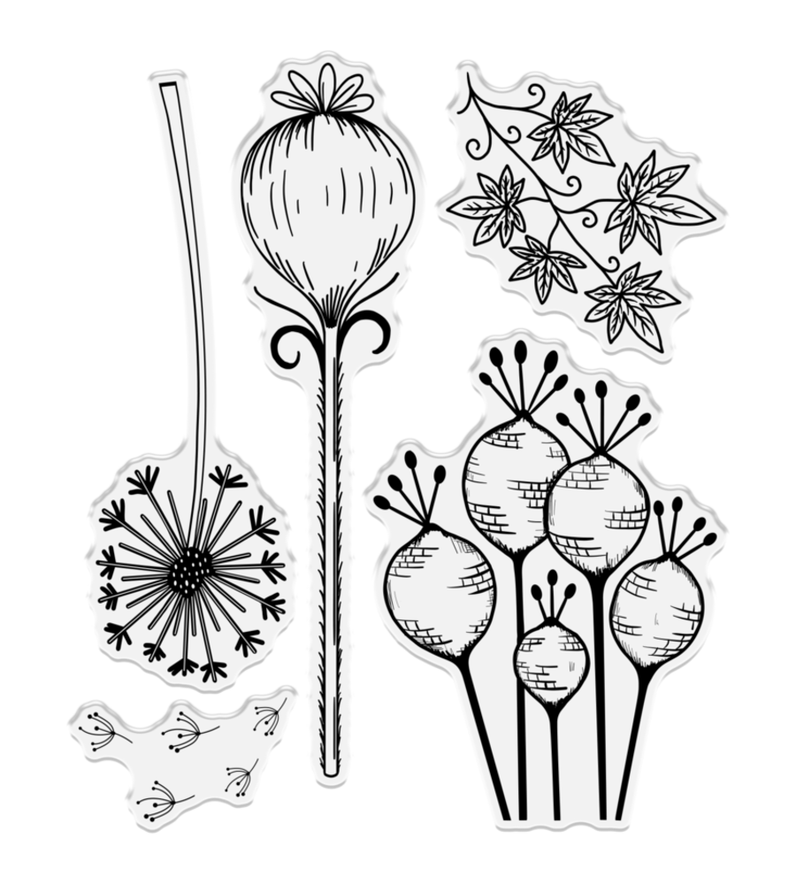 Crafter's Companion Fairy Glade Stamps, Stencils & Masks Woodland Wildflowers (SS-FG-STP-STENMA-WOW)