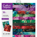 Crafter's Companion Black Pearl 12x12 Inch Foiled Paper Pad (CC-PAD12-BLPE)