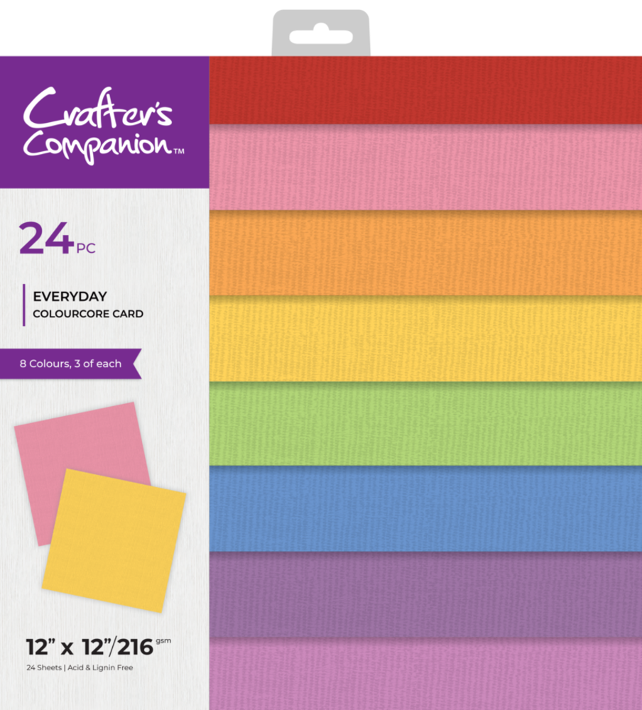 Crafter's Companion Everyday Rainbow 12x12 Inch ColourCore Card Pad (CC-PAD12-CORE-EVER)