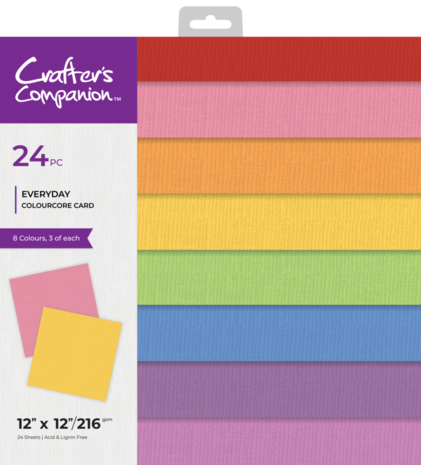 Crafter's Companion Everyday Rainbow 12x12 Inch ColourCore Card Pad (CC-PAD12-CORE-EVER)