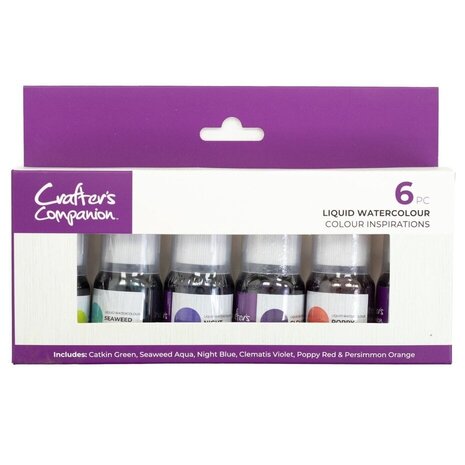 Crafter's Companion Liquid Watercolours Colour Inspirations (6pcs) (CC-MME-LIWA-COIN) Crafter's Companion Liquid Watercolours Colour Inspirations (6pcs) (CC-MME-LIWA-COIN)