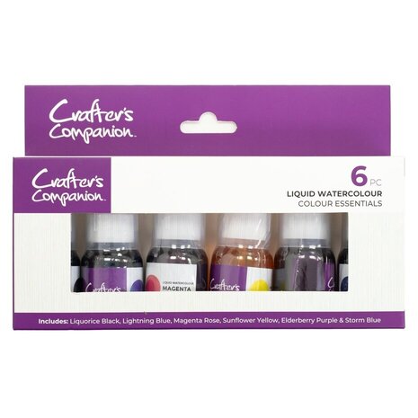 Crafter's Companion Liquid Watercolours Colour Essentials (6pcs) (CC-MME-LIWA-COES) Crafter's Companion Liquid Watercolours Colour Essentials (6pcs) (CC-MME-LIWA-COES)