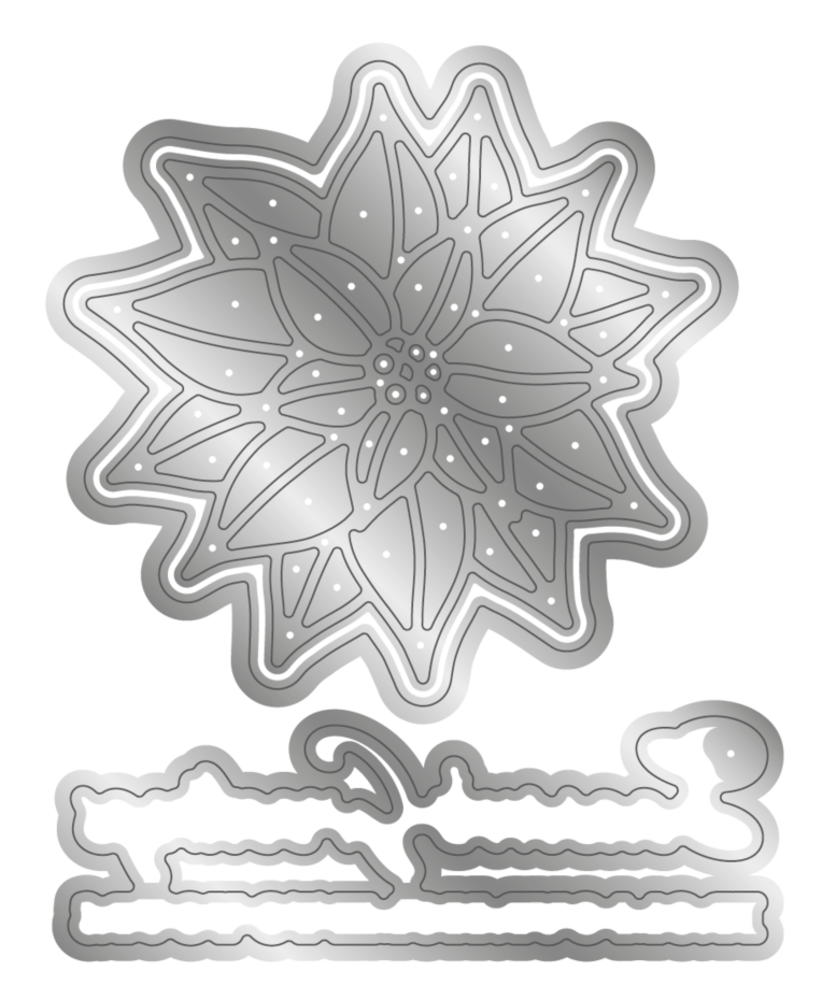 Crafter's Companion Festive Foliage 3D Embossing Folders, Dies & Stamps (CC-3DEF4-MD-STP-FEF)