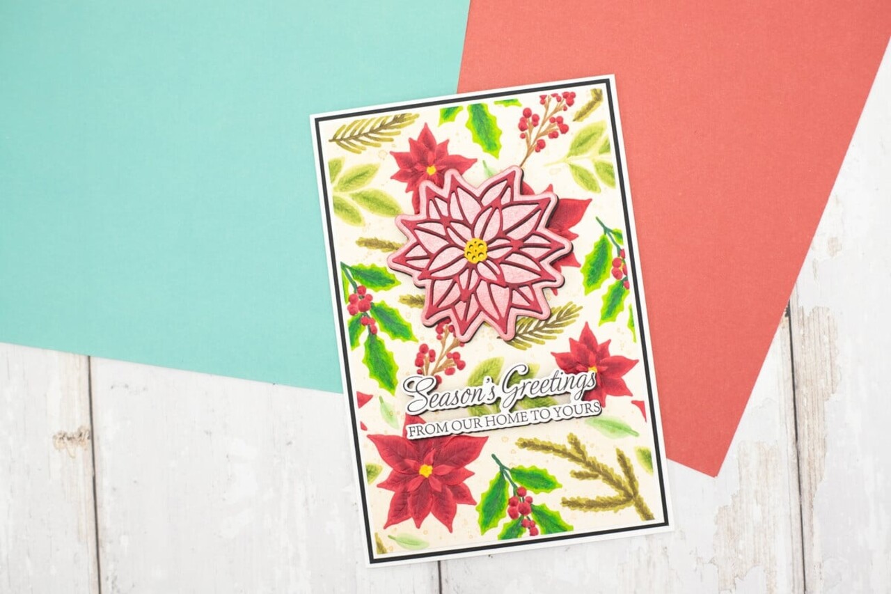 Crafter's Companion Festive Foliage 3D Embossing Folders, Dies & Stamps (CC-3DEF4-MD-STP-FEF)