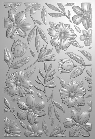 Crafter's Companion Blooming Florals 3D Embossing Folders, Dies & Stamps (CC-3DEF4-MD-STP-BLF)