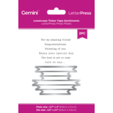 Gemini LetterPress Press Plate & Metal Die Lowercase Ticker Tape Sentiments (CC-LP-PP-LTTS)
