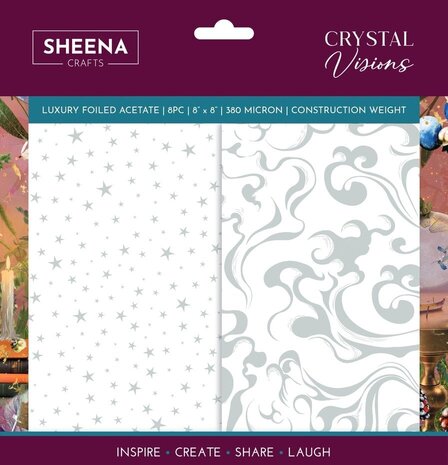 Sheena Crystal Visions 8x8 Inch Luxury Foiled Acetate (SD-CV-LUXF-ACE8) Sheena Crystal Visions 8x8 Inch Luxury Foiled Acetate (SD-CV-LUXF-ACE8)