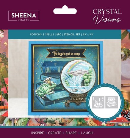 Sheena Crystal Visions Stencil Set Potions & Spells (SD-CV-STEN-POSP)