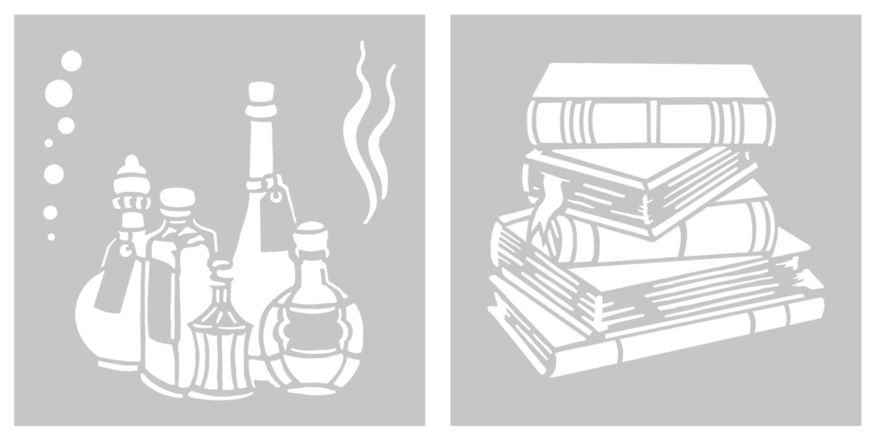 Sheena Crystal Visions Stencil Set Potions & Spells (SD-CV-STEN-POSP)