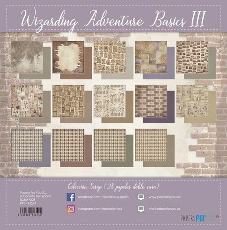 Papers For You Wizarding Adventure III 8x8 Inch Basics Paper Pack (PFY-14344)