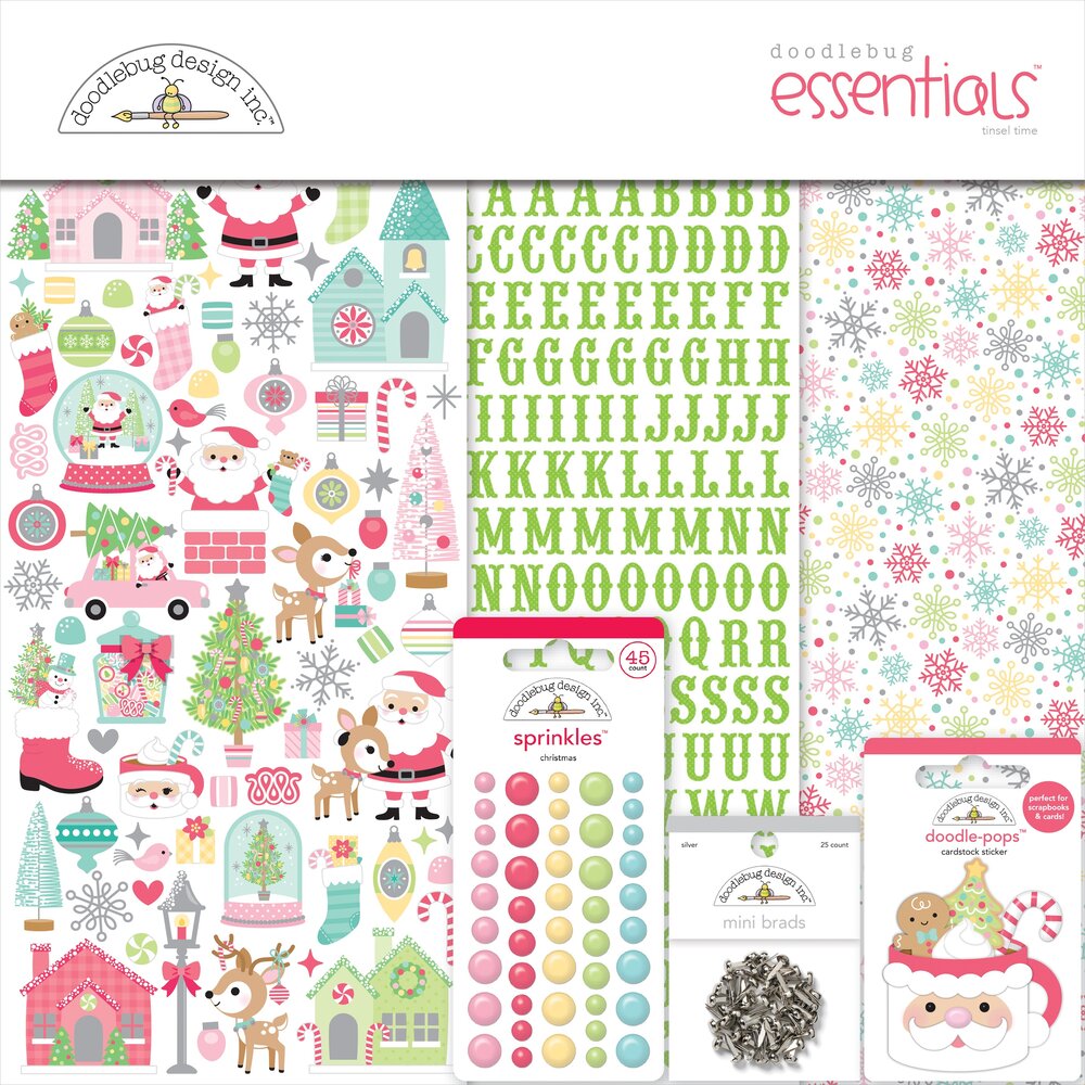 Doodlebug Design Inc. Tinsel Time 12x12 Inch Essentials Kit (8770) Doodlebug Design Inc. Tinsel Time 12x12 Inch Essentials Kit (8770)