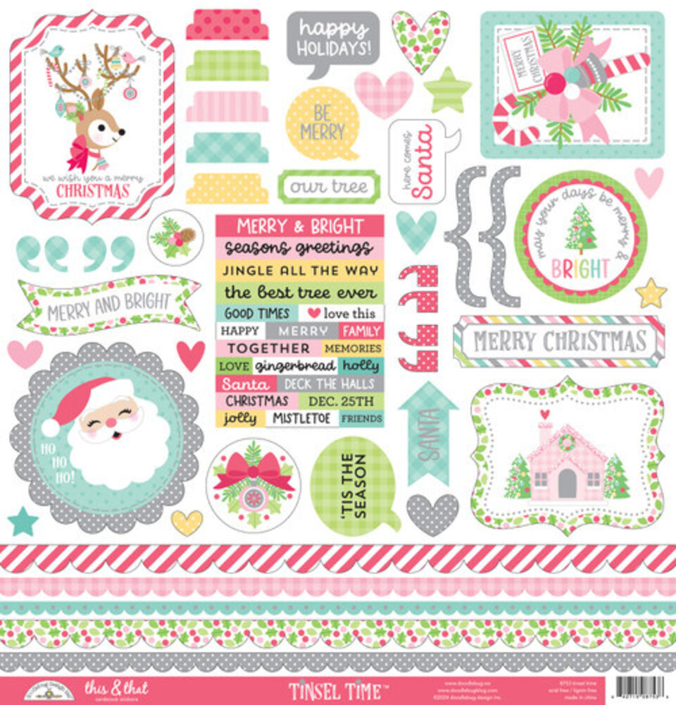 Doodlebug Design Inc. Tinsel Time This & That Stickers (8753)